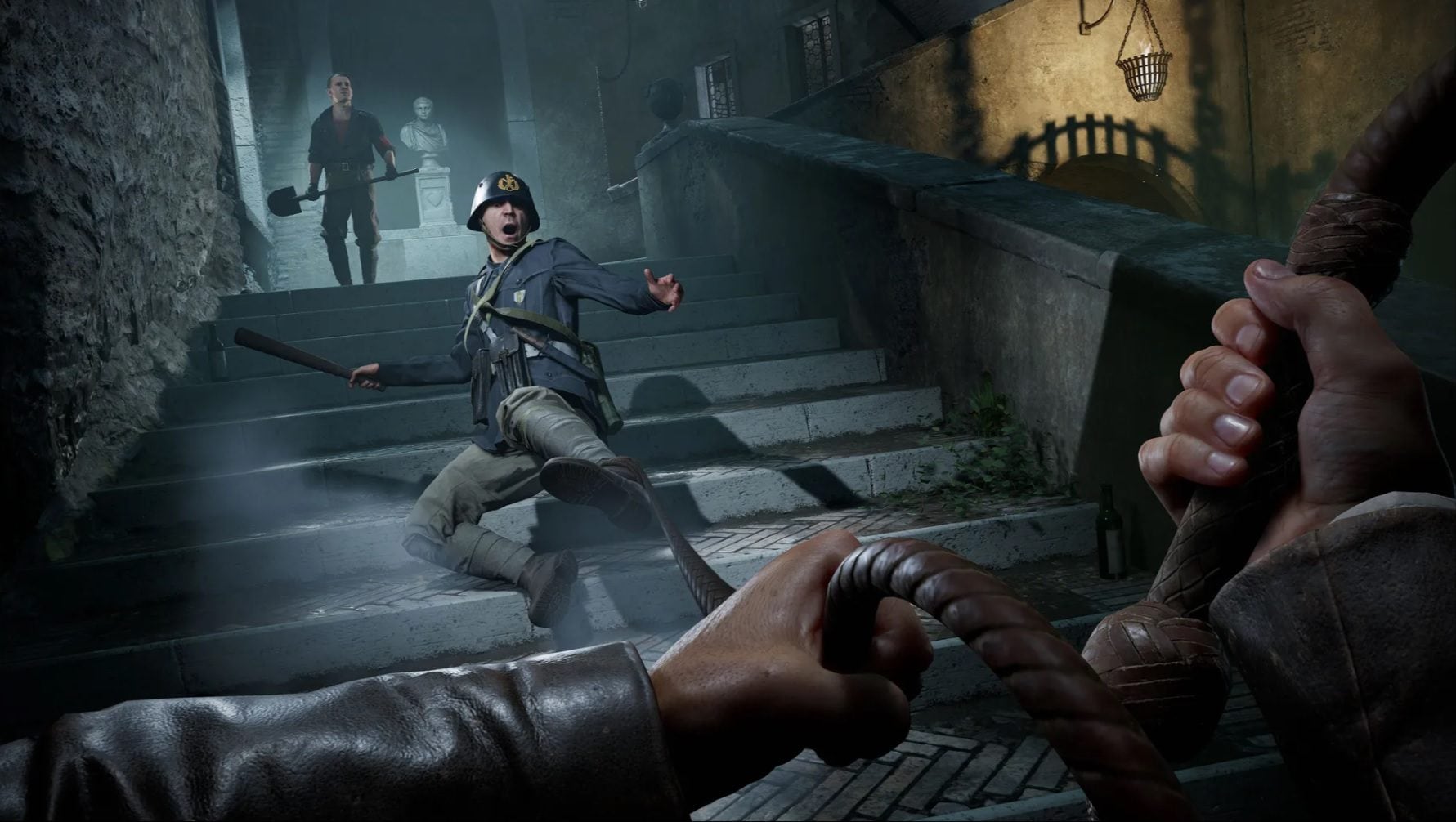 INDIANA JONES AND THE ANCIENT CIRCLE | Indy's whip characteristic can also be useful in bringing enemies closer to him.