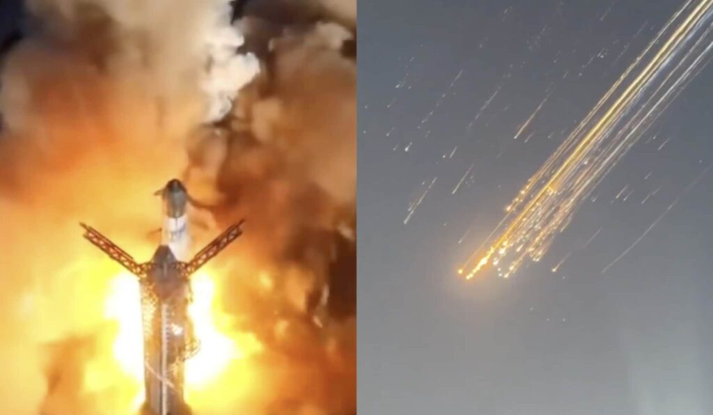 Elon Musk's Starship rocket explodes in flight into a thousand debris but the launch is still a success