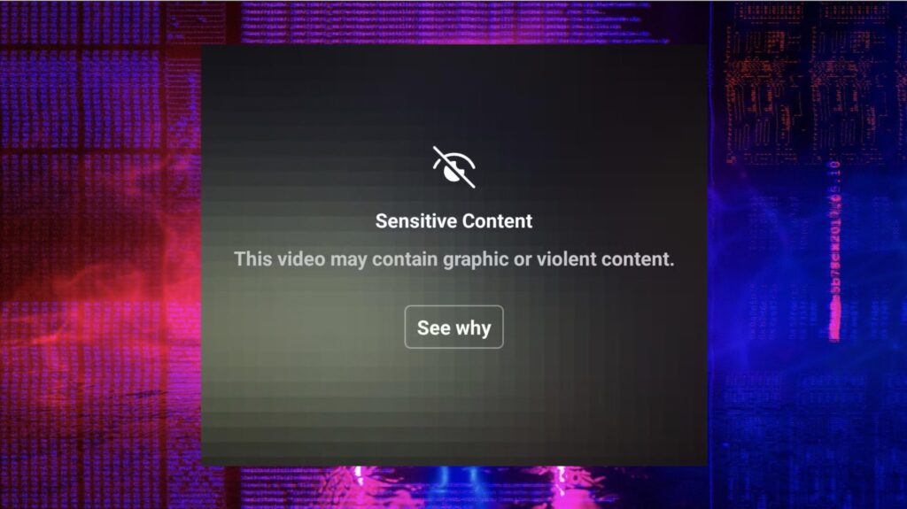 Because now on Instagram there are many more violent content