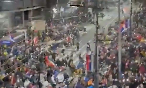 What are the sonic weapons that the Serbian police would have used against protesters