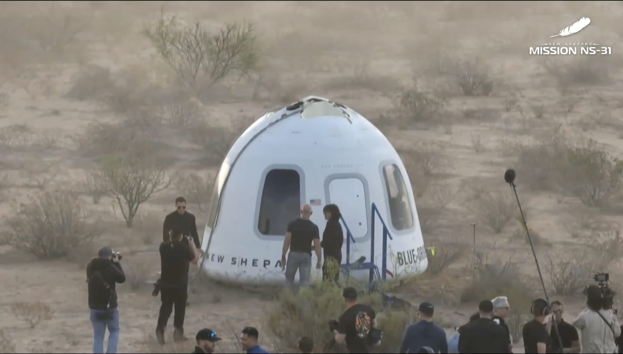 Blue Origin | Blue Origin's spacecraft when she returned to Earth