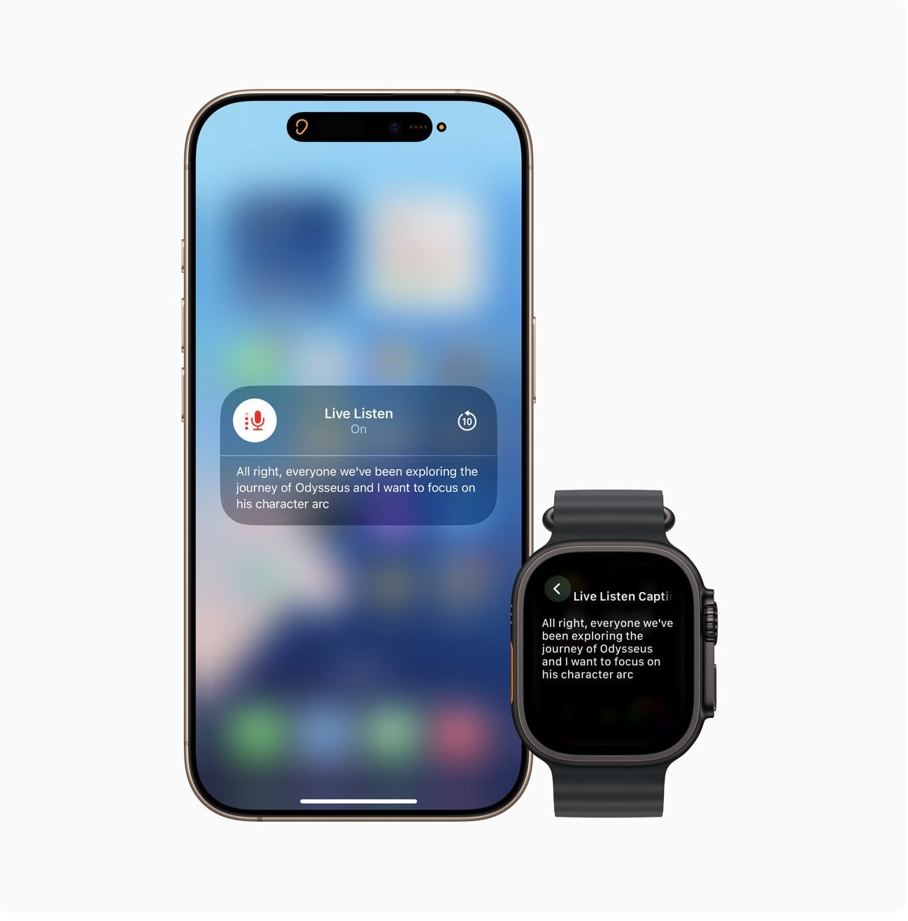 Apple | The live transcriptical function on Apple Watch