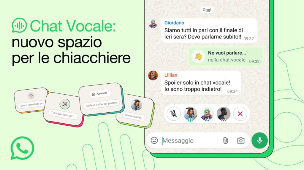 The vocal chat function starts