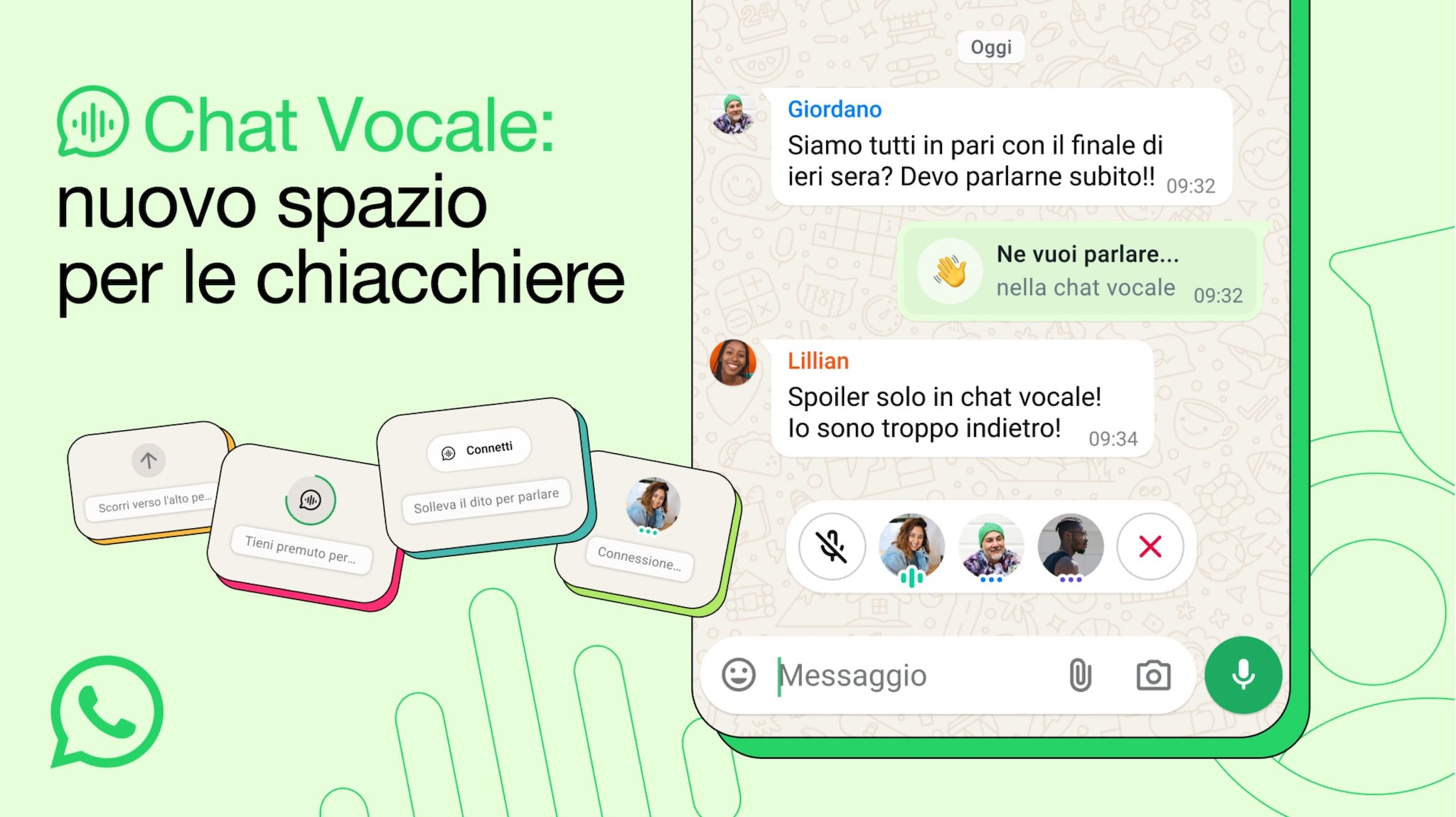 The vocal chat function starts