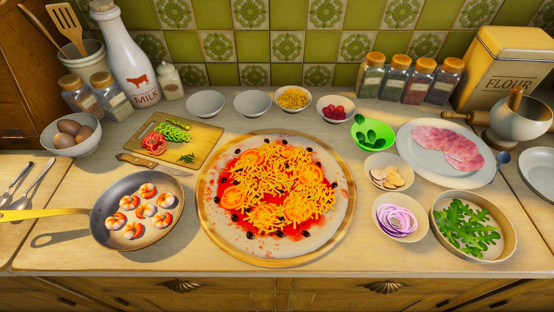 Vacation Cafe Simulator | The kitchen in Alice Games's game.