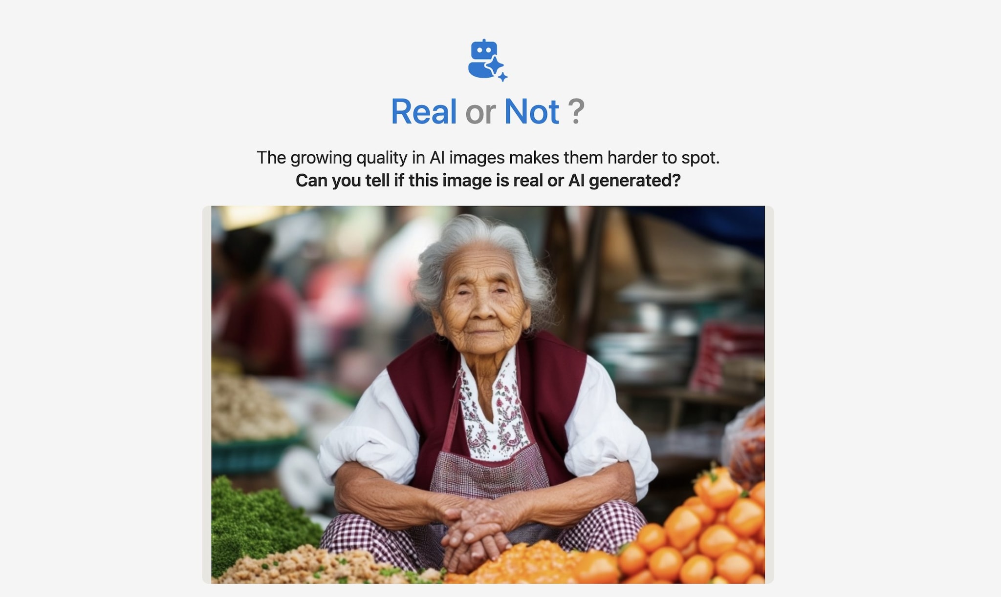 The best test to understand if you recognize the images made with artificial intelligence
