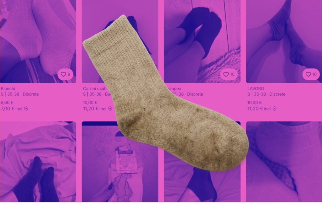 Used socks are sold well on Vinted, preferably dirty
