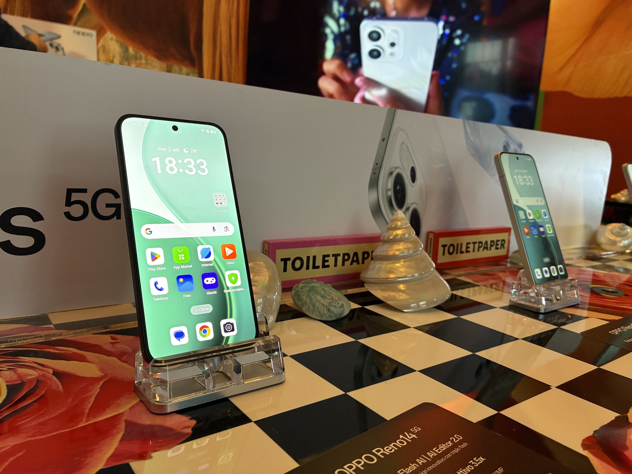 Fanpage | Oppo Reno14 at the presentation event in Milan