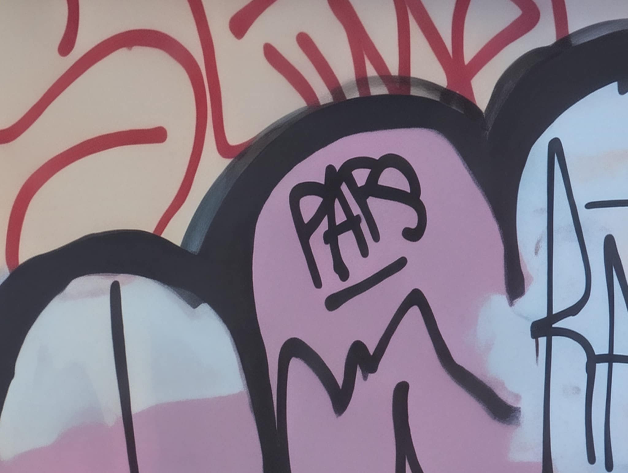 Fanpage.it | The fattening with a 100x zoom of a graffiti