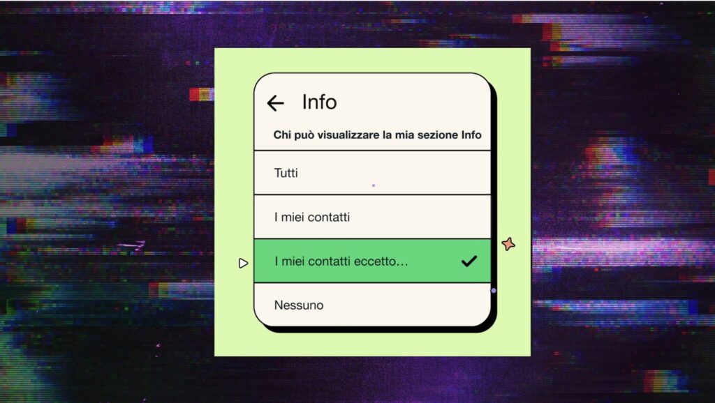 the message to users on the Info section