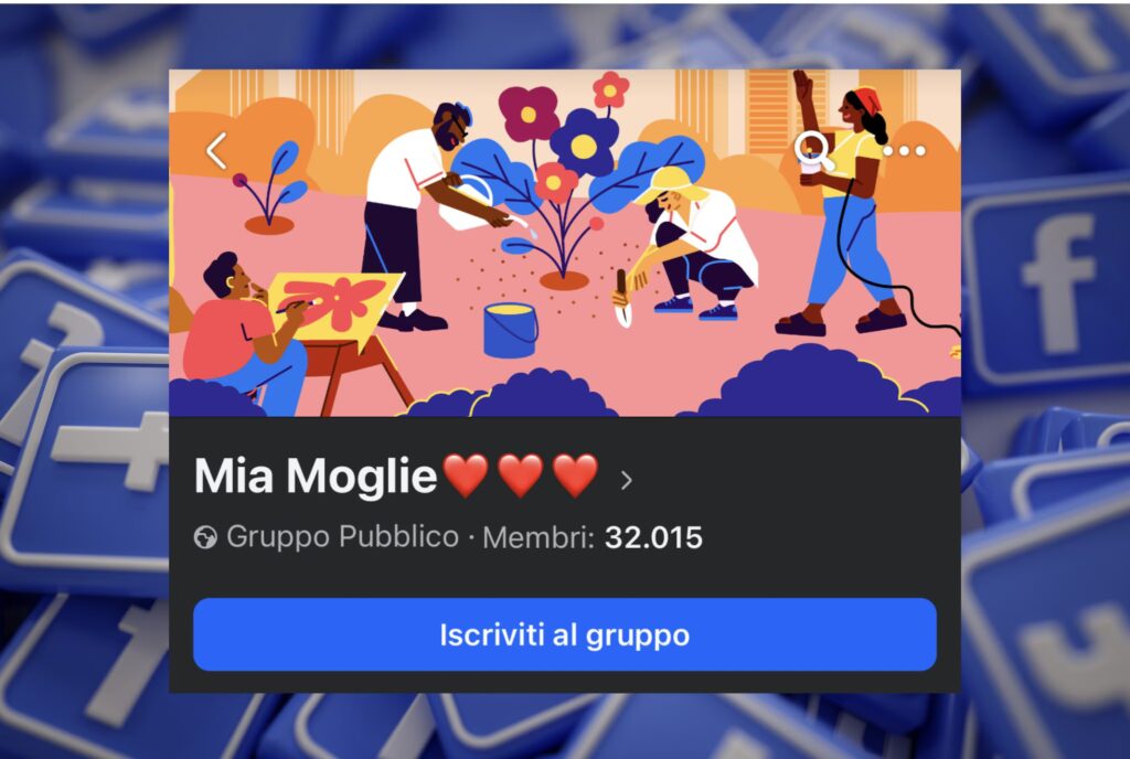 The managers of the Facebook page 'Mia Moglie' are under investigation: the account holder is deceased