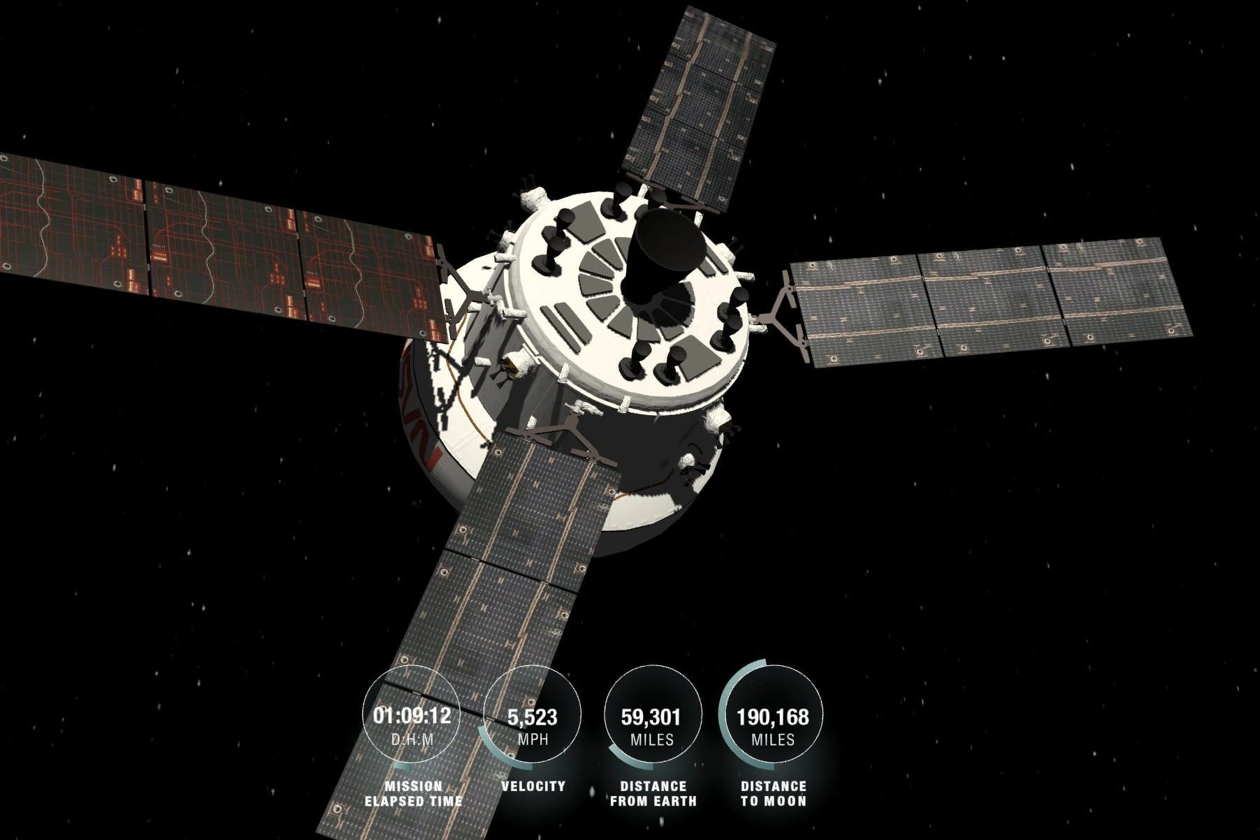 Orion is now heading towards the Moon